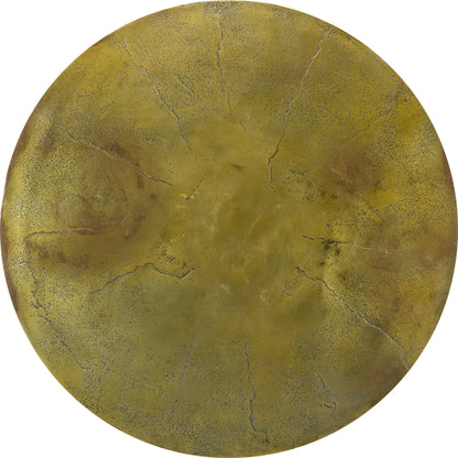 Abu Accent Table by Currey and Company in antique gold. Made from cast aluminum in a eclectic & global style.