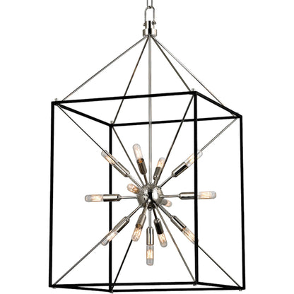Glendale Chandelier by Hudson Valley. Made from brass in a modern style.