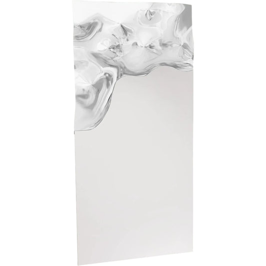 Asymmetrical Ripple Mirror by Global Views in clear. Made from mirror in a unique style.