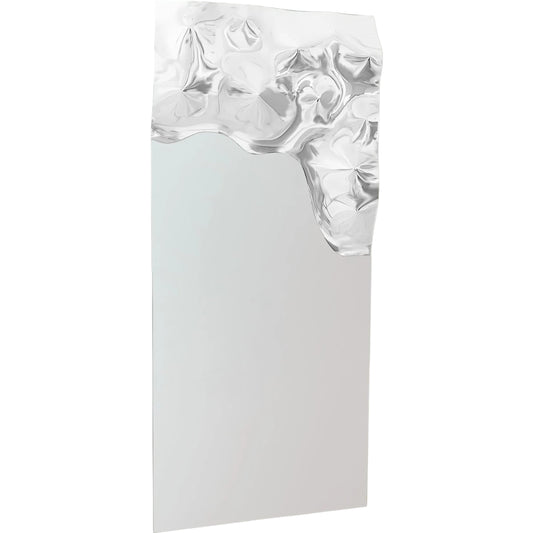 Asymmetrical Ripple Mirror by Global Views in clear. Made from mirror in a unique style.