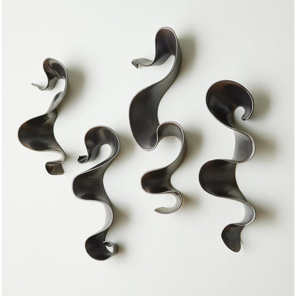 Tempest Wall Ribbon by Global Views. Made from ceramic in a modern style.