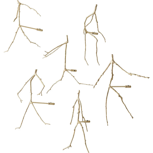 S/6 Foleys Follie by Global Views in brass. Made from unique in a unique style.