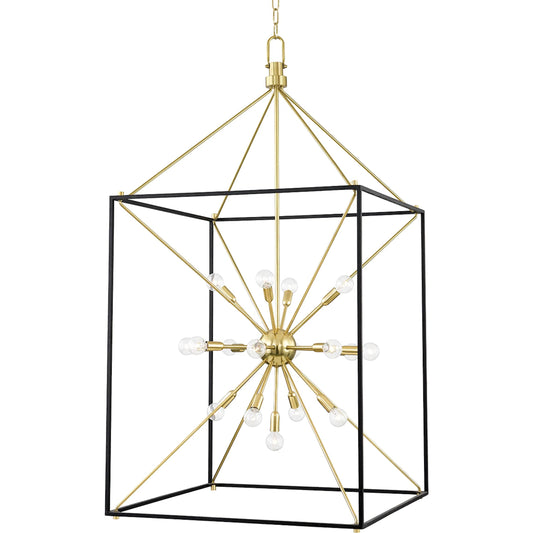 Glendale 25 Light Chandelier by Hudson Valley. Made from brass in a modern style.