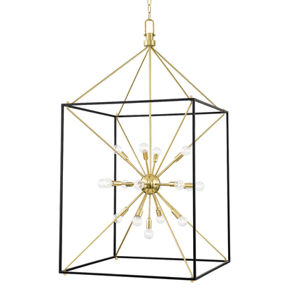 Glendale 25 Light Chandelier by Hudson Valley. Made from brass in a modern style.