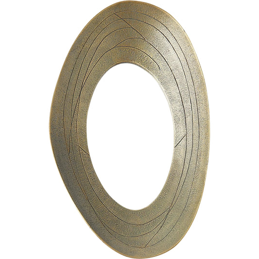 Saturn Mirror by Global Views in antique gold. Made from mdf, brass, mirror in a unique style.