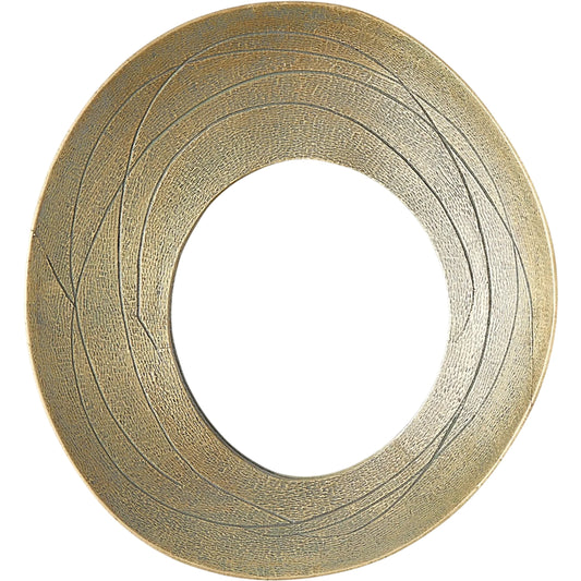 Saturn Mirror by Global Views in antique gold. Made from mdf, brass, mirror in a unique style.