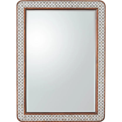 Aravalli Mirror by Global Views. Made from recycled wood, mdf, iron, mirror, mother of pearl, pinctada margaritifera mother of pearl - wild shell from india in a eclectic & global style.