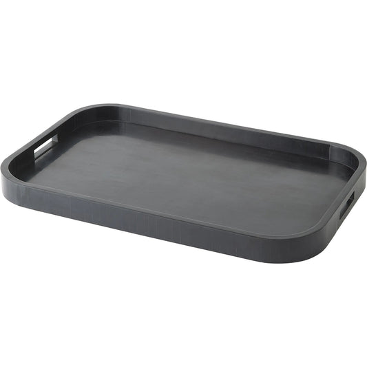 Super Ellipse Tray by Global Views. Made from mdf, buffalo bone, horn - bubalus bubalis in a transitional style.
