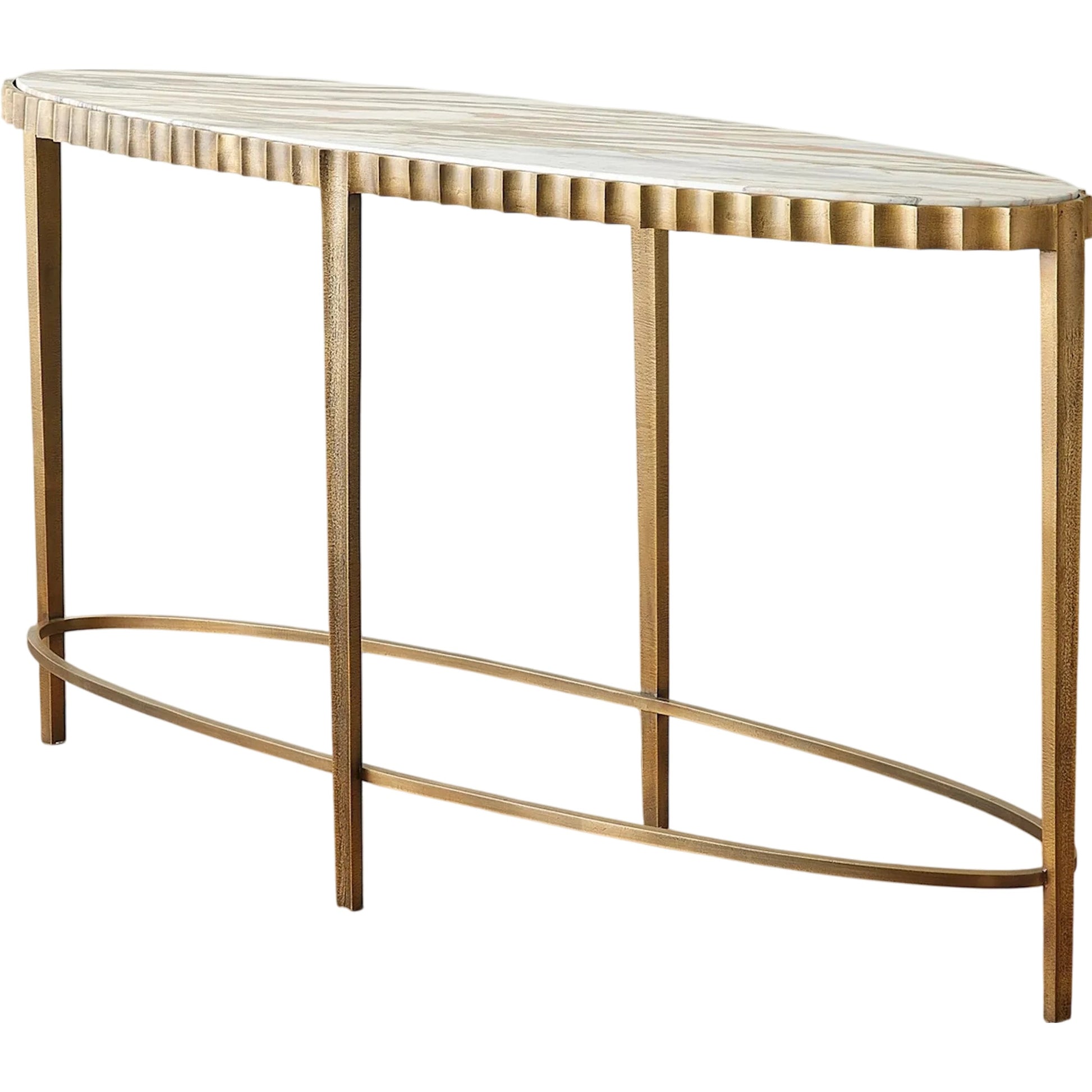 Liberty Console by Global Views in gold and marble. Made from unique in a modern style.