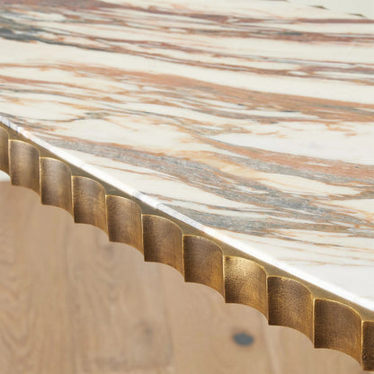 Liberty Console by Global Views in gold and marble. Made from unique in a modern style.