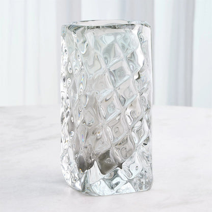 Quilted Vase by Global Views in clear. Made from unique in a transitional style.