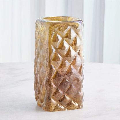 Quilted Vase by Global Views in clear. Made from unique in a transitional style.