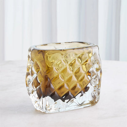 Quilted Vase by Global Views in clear. Made from unique in a transitional style.