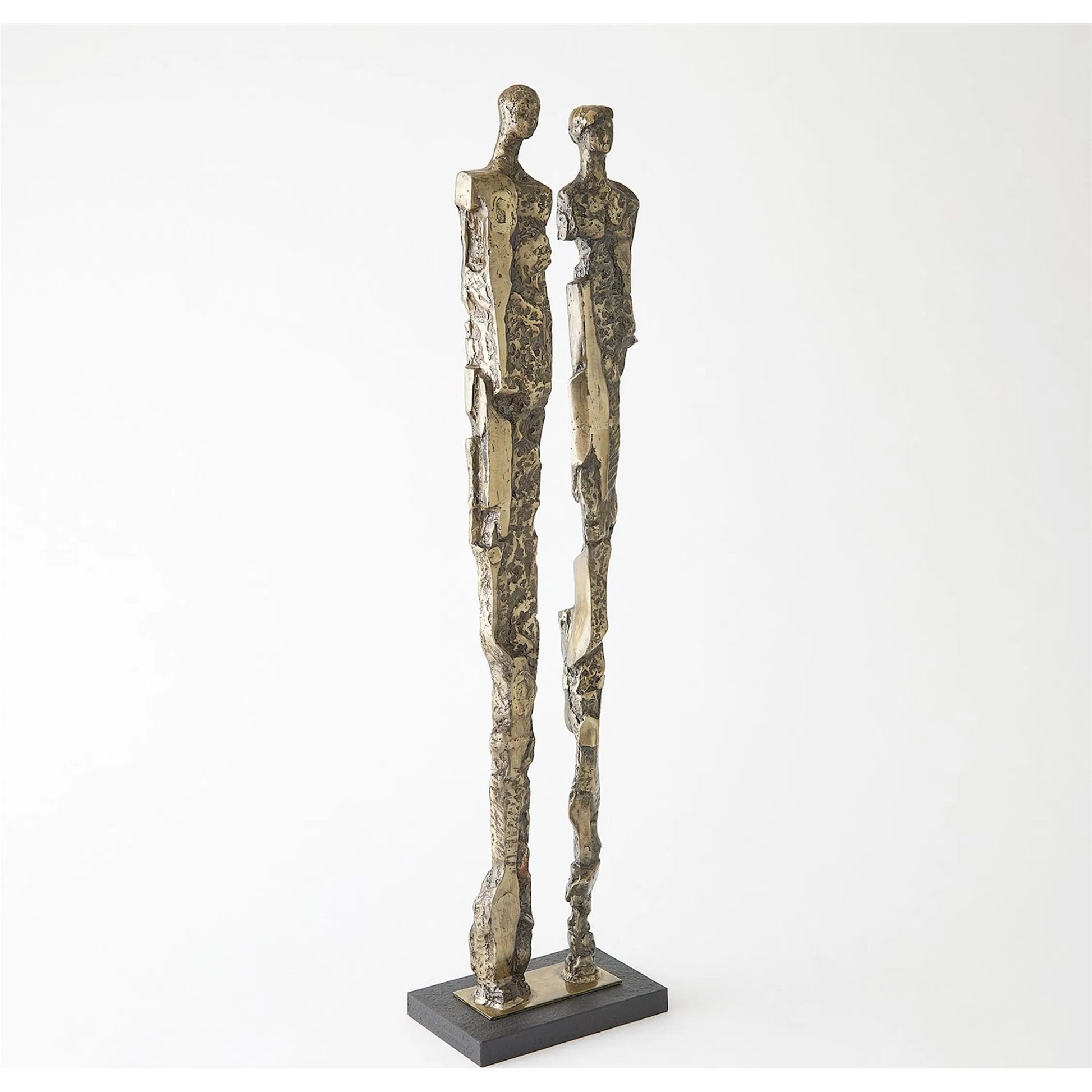 Abstract Couple Sculpture by Global Views in brass. Made from unique in a modern style.