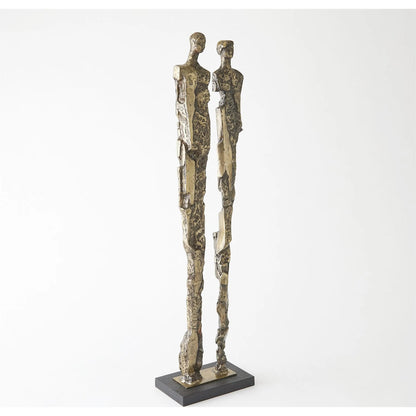 Abstract Couple Sculpture by Global Views in brass. Made from unique in a modern style.