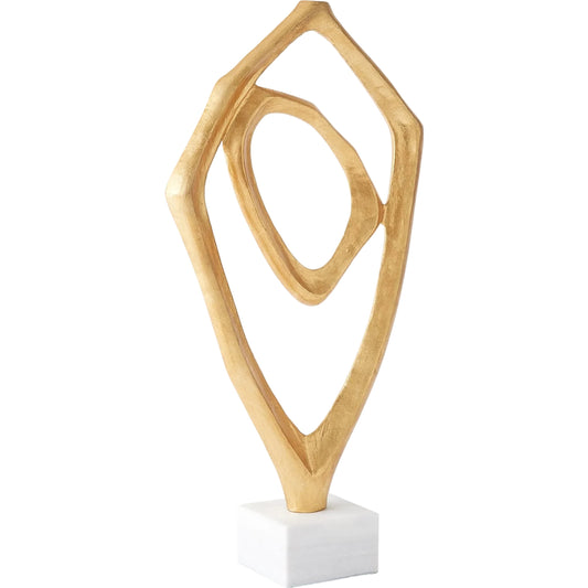 Interplay Sculpture by Global Views in marble. Made from unique in a modern style.