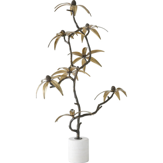 Black-Eyed Susan Sculpture by Global Views in bronze, faux brass. Made from unique in a unique style.