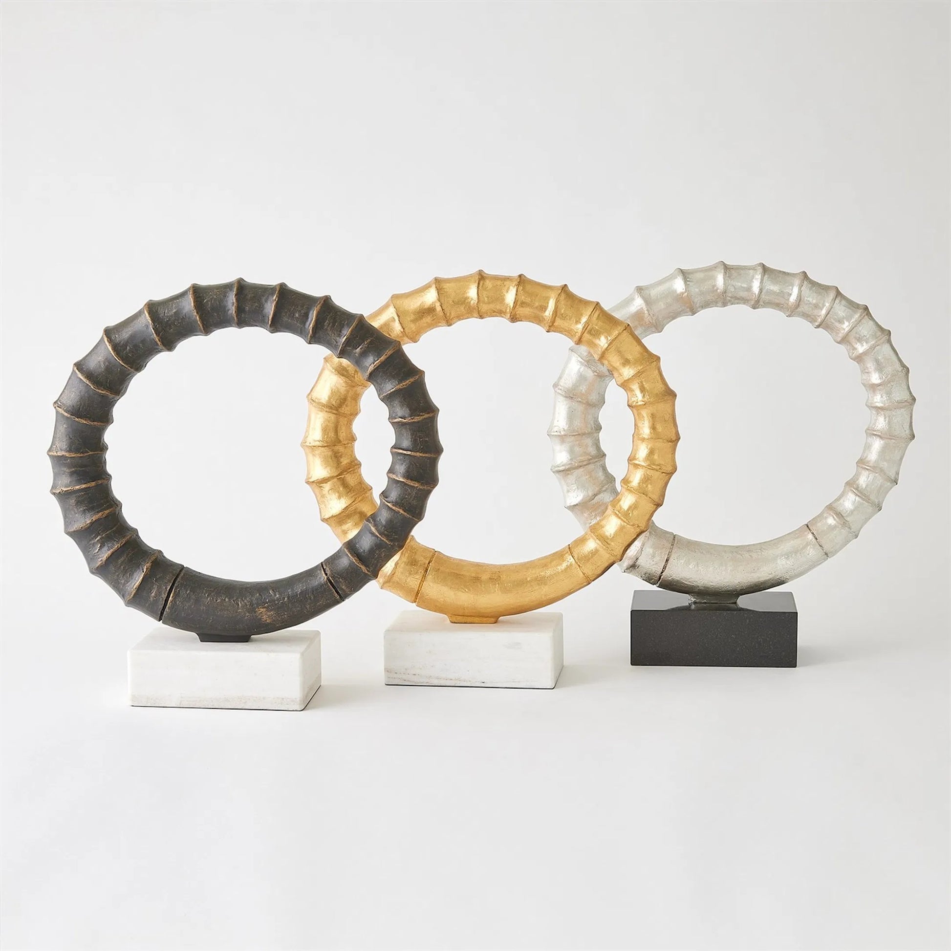 Infinity Horn Sculpture by Global Views in marble. Made from unique in a modern style.