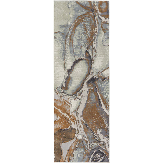 Clio Rug - 39K5F by Feizy in gray, brown. Made from polypropylene, polyester in a unique style.