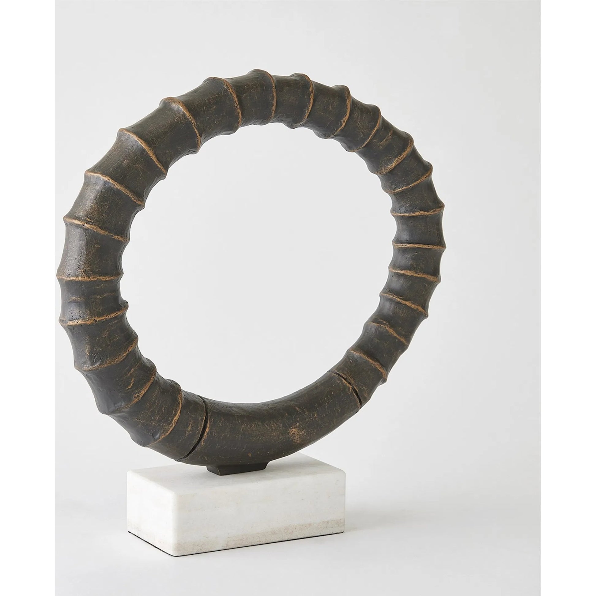 Infinity Horn Sculpture by Global Views in marble. Made from unique in a modern style.