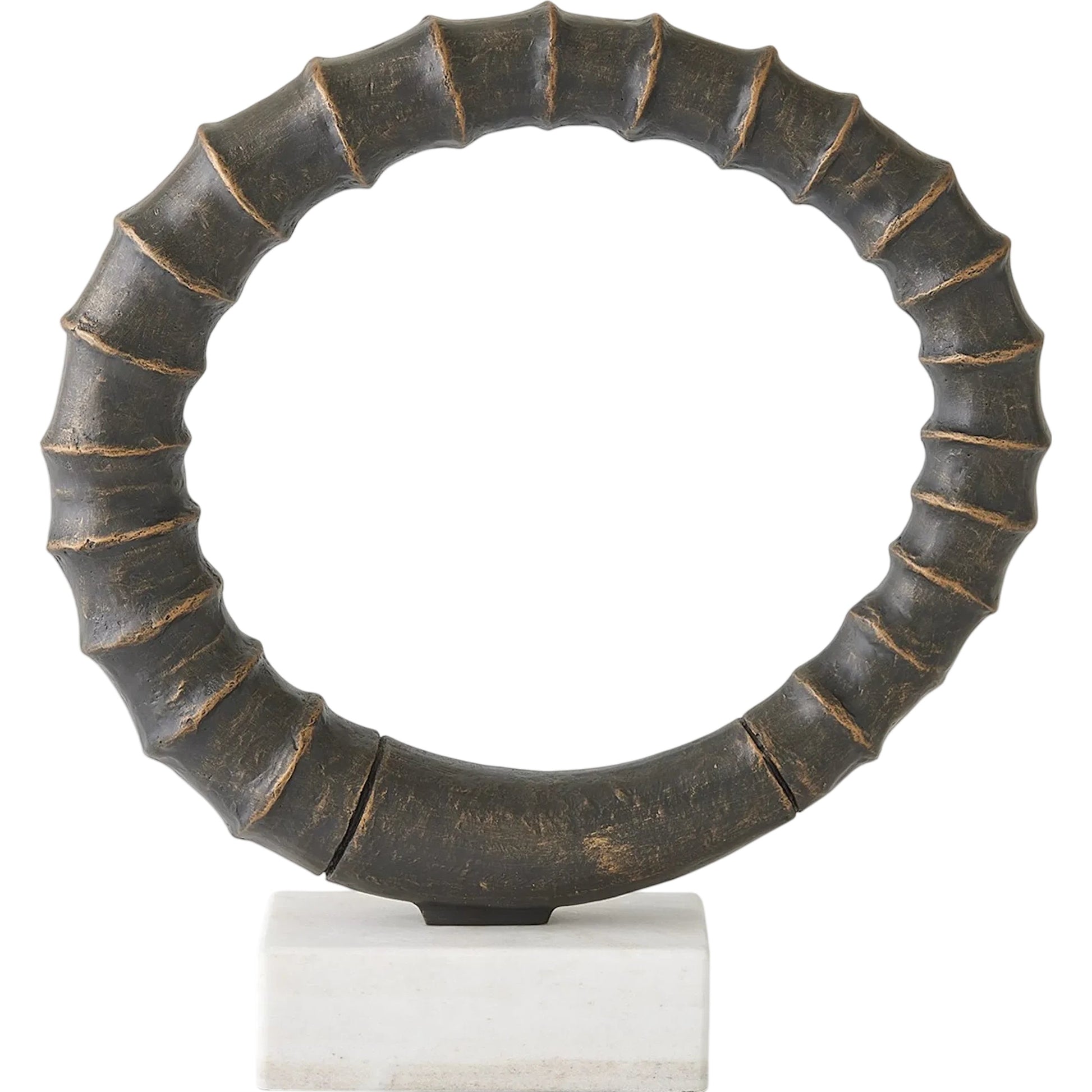 Infinity Horn Sculpture by Global Views in marble. Made from unique in a modern style.