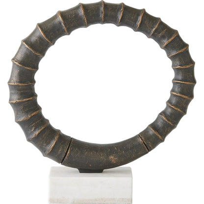 Infinity Horn Sculpture by Global Views in marble. Made from unique in a modern style.