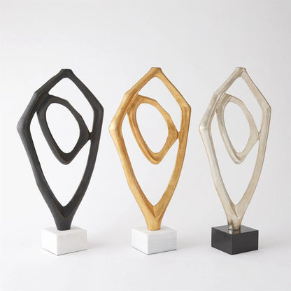 Interplay Sculpture by Global Views in marble. Made from unique in a modern style.