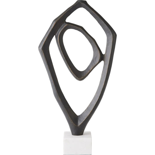 Interplay Sculpture by Global Views in marble. Made from unique in a modern style.