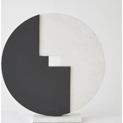 Stone Allion Sculpture by Global Views in white and marble. Made from unique in a modern style.