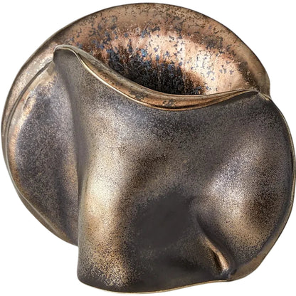 Bocca Vase by Global Views in bronze. Made from unique in a modern style.