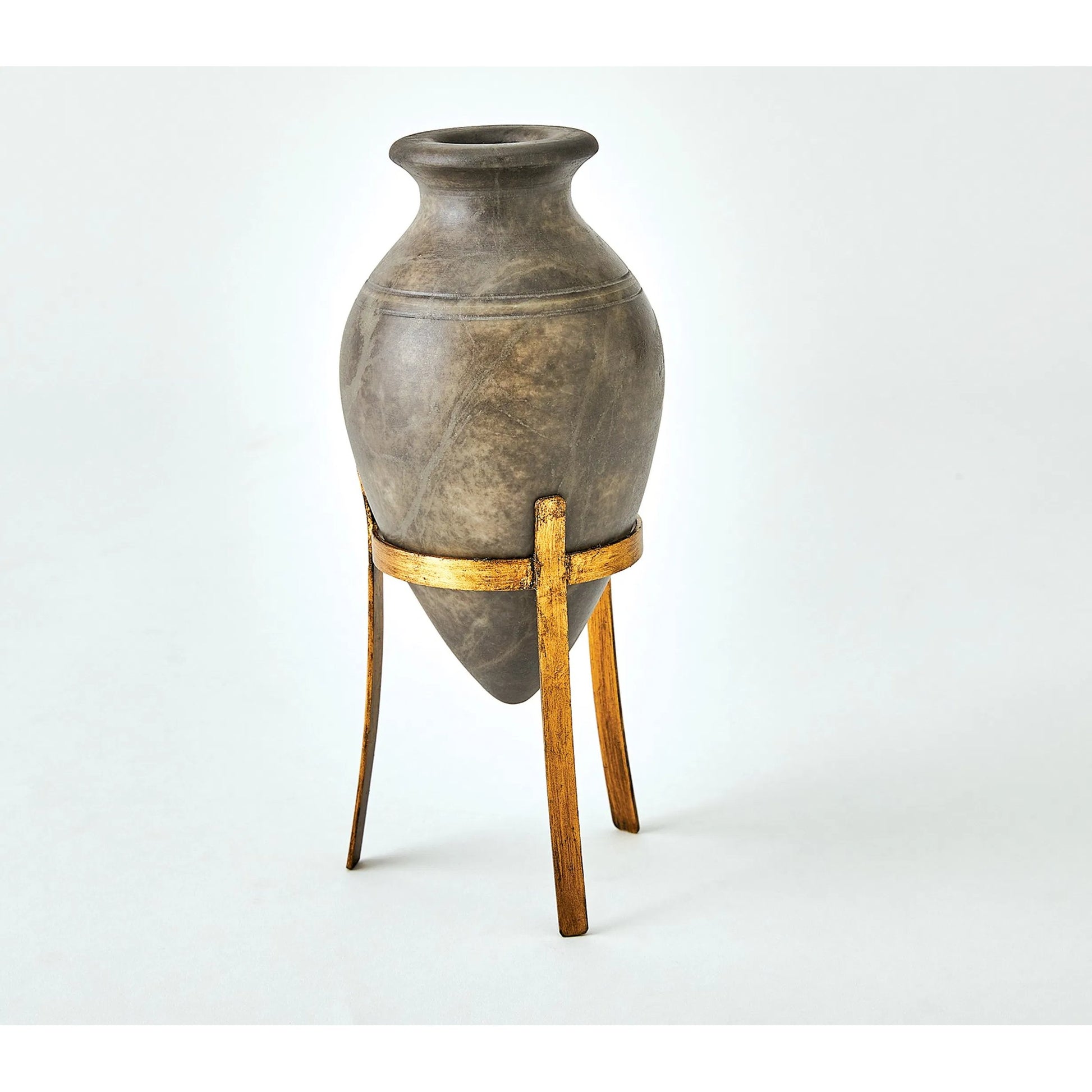 Amphora Alabaster Vase by Global Views in gold. Made from unique in a modern style.