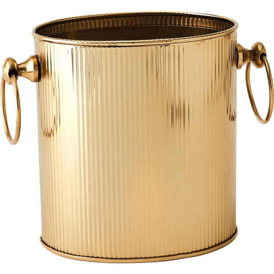 Winston Ice Bucket by Global Views. Made from stainless steel in a unique style.