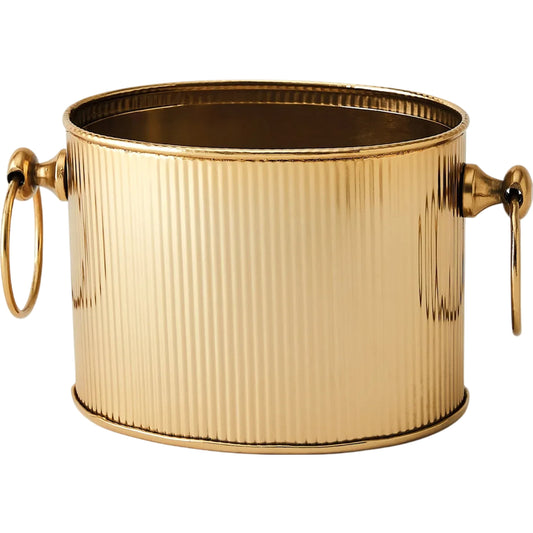 Winston Ice Bucket by Global Views. Made from stainless steel in a unique style.