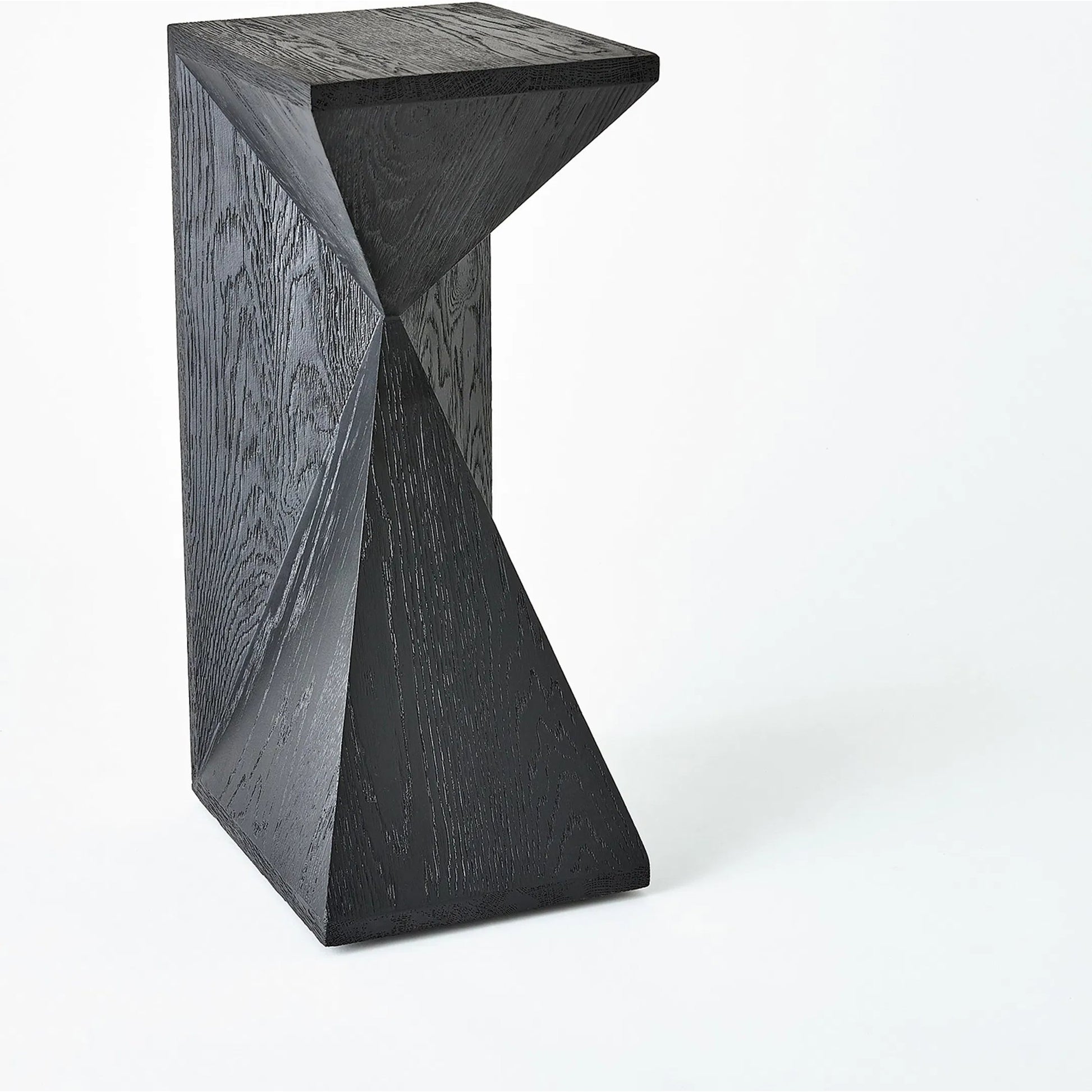 Asymmetrical Angle Side Table by Global Views. Made from oak, oak wood in a transitional style.
