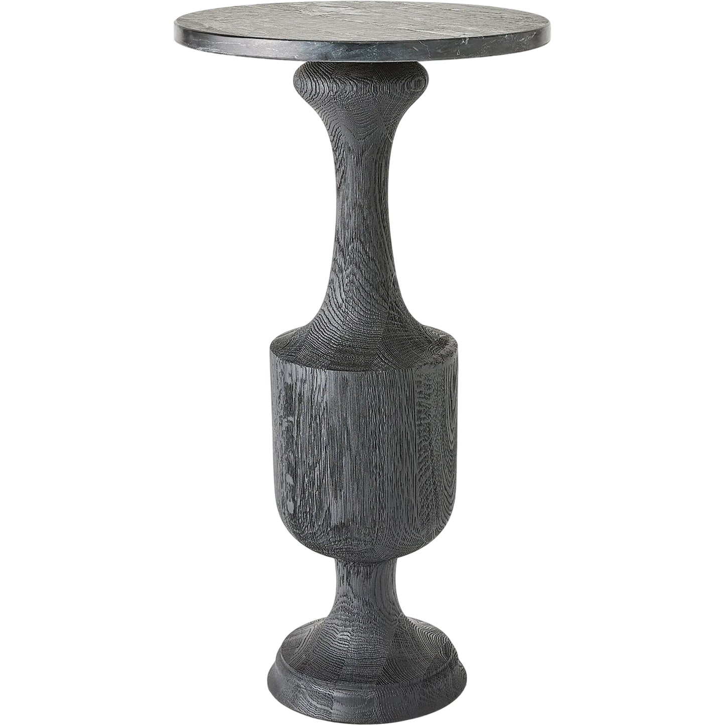 009 SI-2446141 | Primary Silo | Vessel Side Table by Global Views. Made from oak, wood, marble in a transitional style.