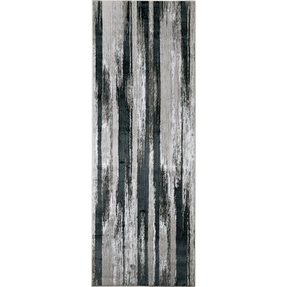 Micah Rug - 3338F by Feizy in black, silver, gray. Made from polyester, polypropylene in a unique style.