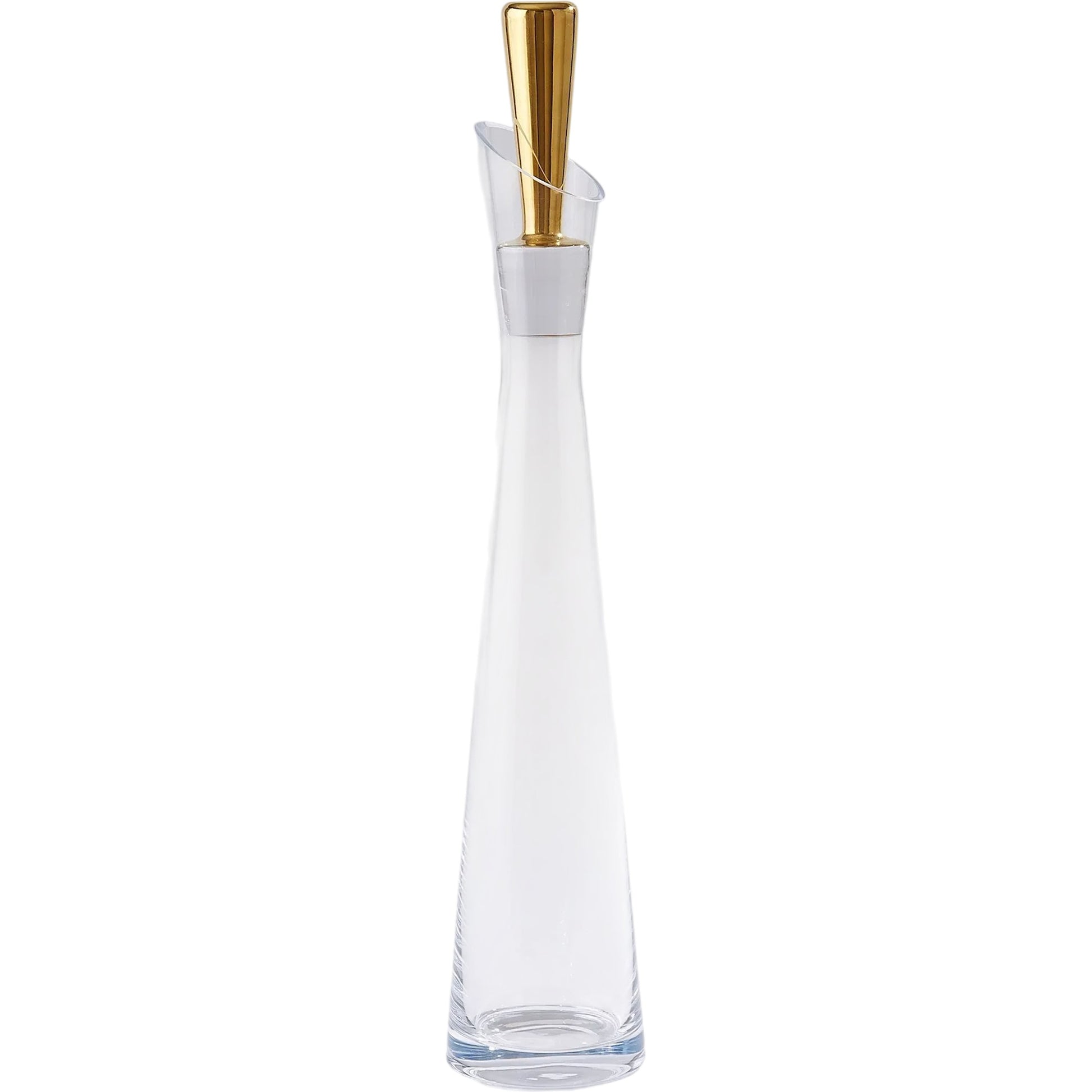 Slant Decanter by Global Views. Made from glass in a transitional style.