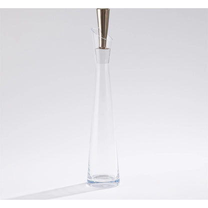 Slant Decanter by Global Views. Made from glass in a transitional style.