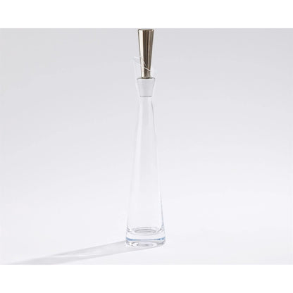 Slant Decanter by Global Views. Made from glass in a transitional style.
