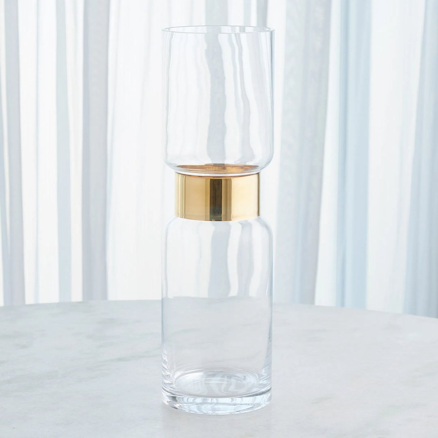022 SI-2445632 | Lifestyle | Belted Hurricane by Global Views. Made from glass in a modern style.