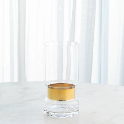 Belted Hurricane by Global Views. Made from glass in a modern style.