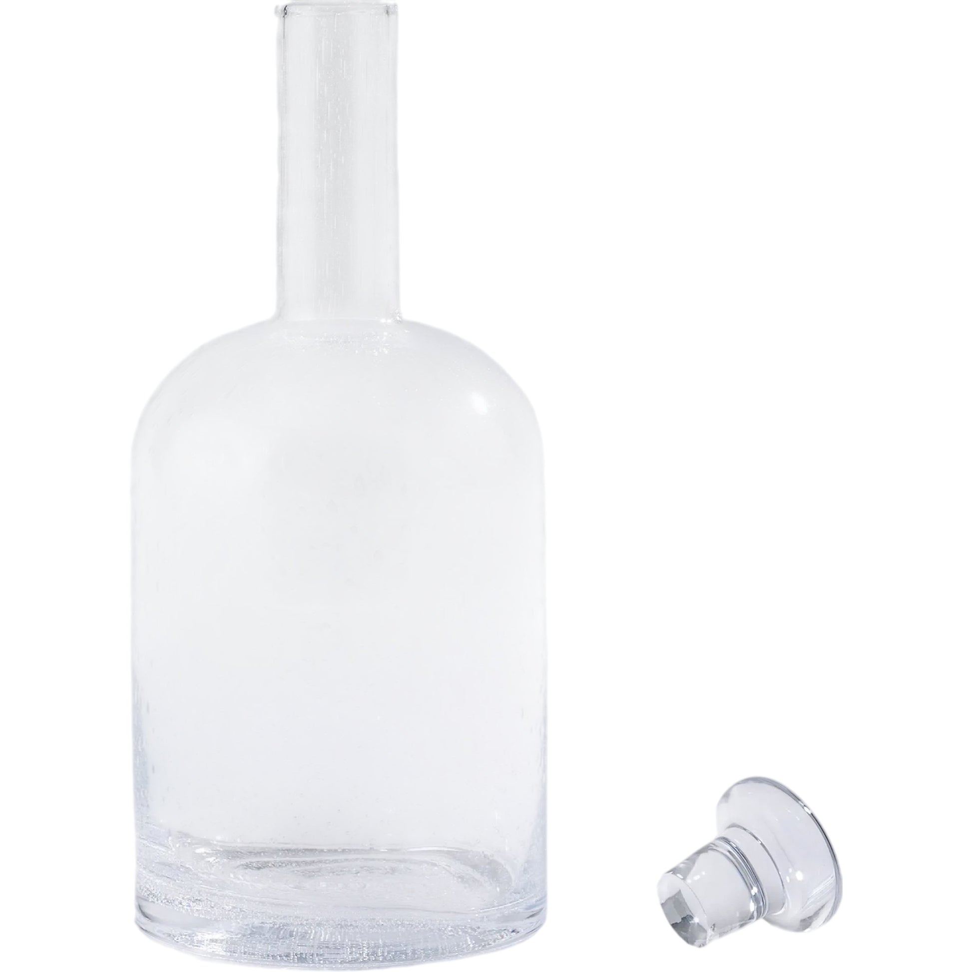 Necked Seeded Decanter by Global Views in natural. Made from glass in a transitional style.