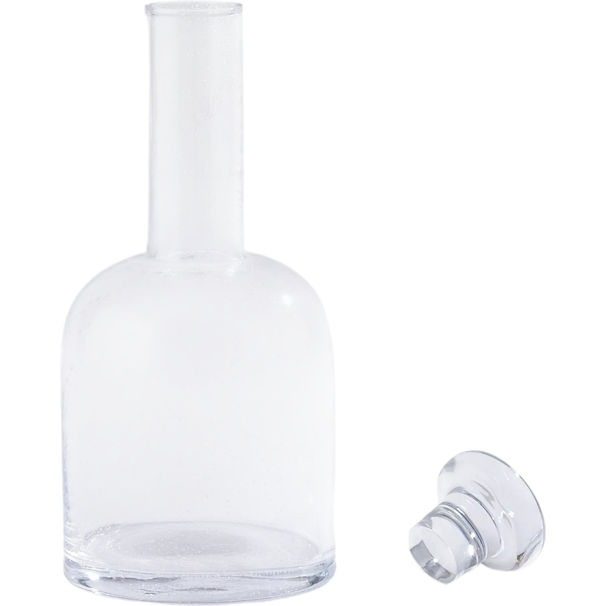 Necked Seeded Decanter by Global Views in natural. Made from glass in a transitional style.