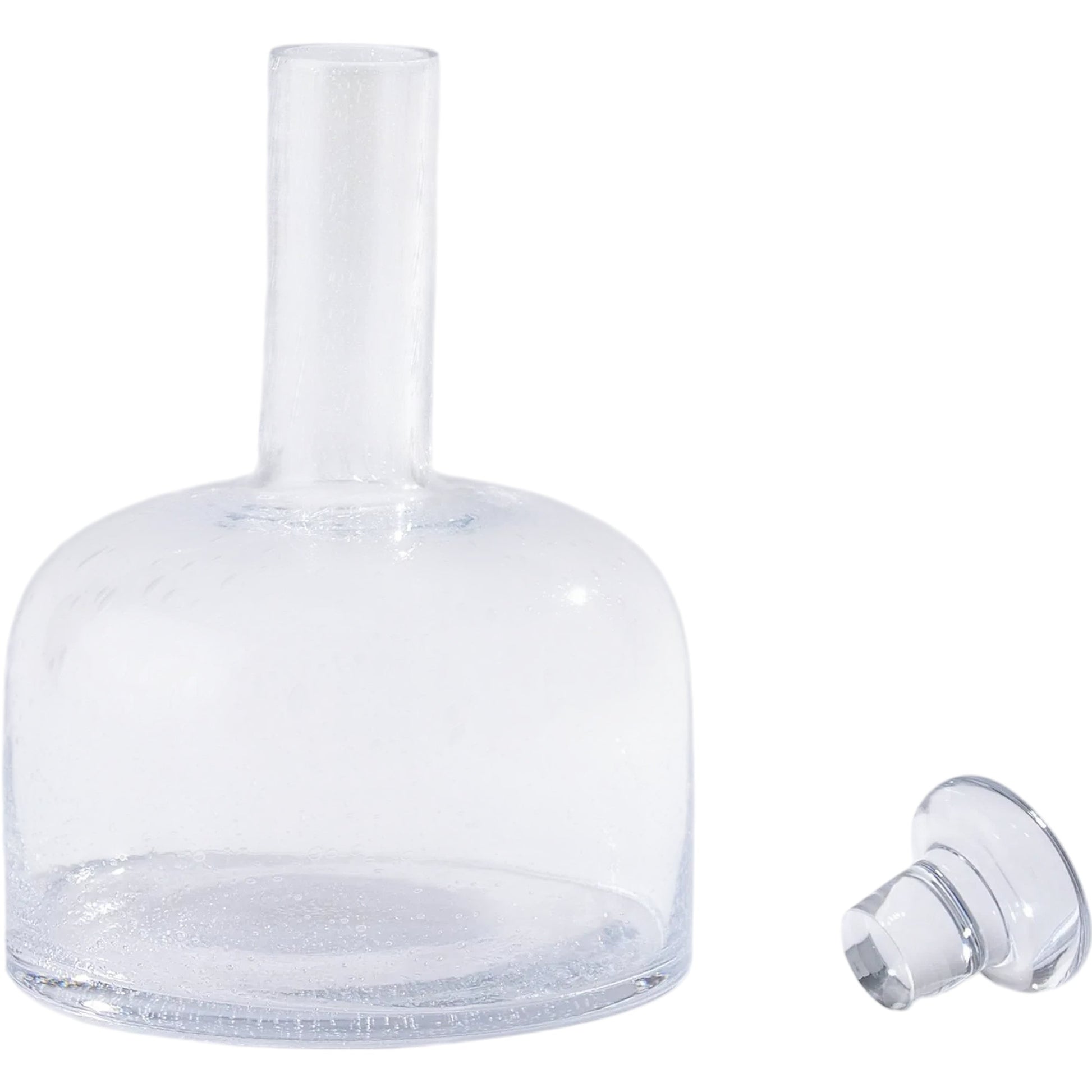 Necked Seeded Decanter by Global Views in natural. Made from glass in a transitional style.