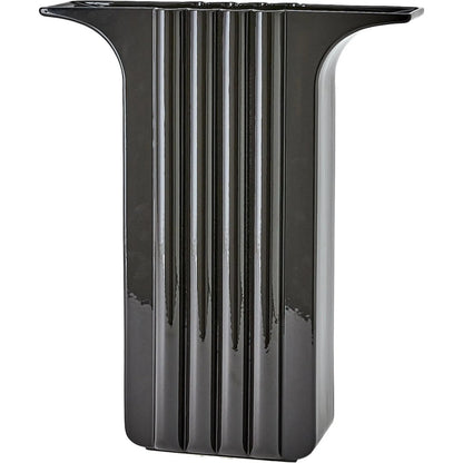 Flying Column Black Vase by Global Views in black and black gloss. Made from unique in a modern style.