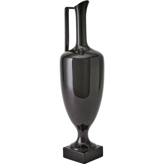 Quiet Curve Urn by Global Views in black. Made from ceramic in a unique style.