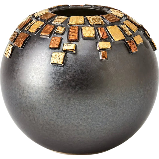 Array Vase by Global Views in black and bronze. Made from unique in a modern style.