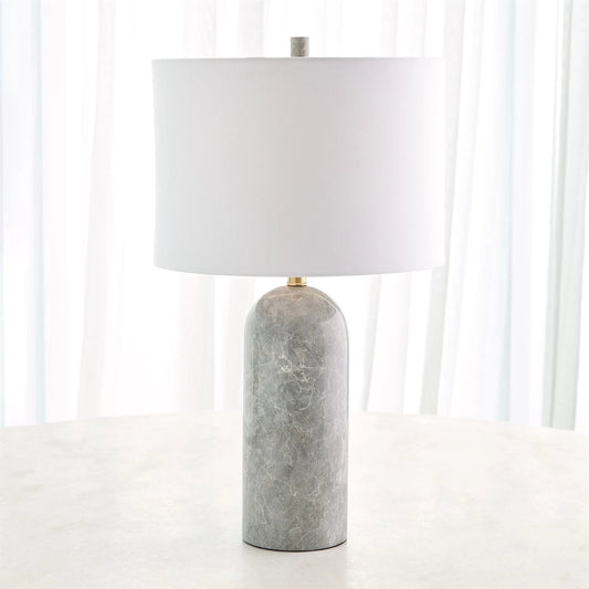 Callanish Marble Lamp by Global Views in grey and marble. Made from unique in a unique style.