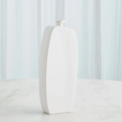 Bridwell Tall Bottle by Global Views in matte white. Made from ceramic in a modern style.