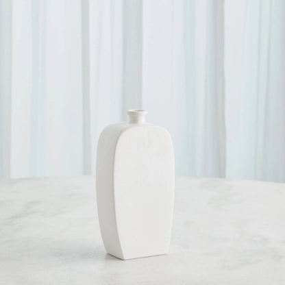 Bridwell Tall Bottle by Global Views in matte white. Made from ceramic in a modern style.